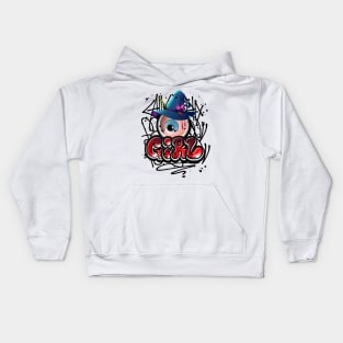 Graffit Monster Eye Girl Family Kids Hoodie